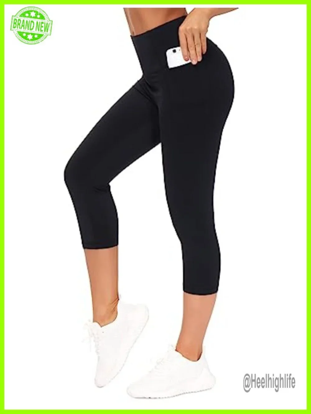 Tummy Control Leggings with Pockets, High Waist Yoga Pants for Women, Flat Seam